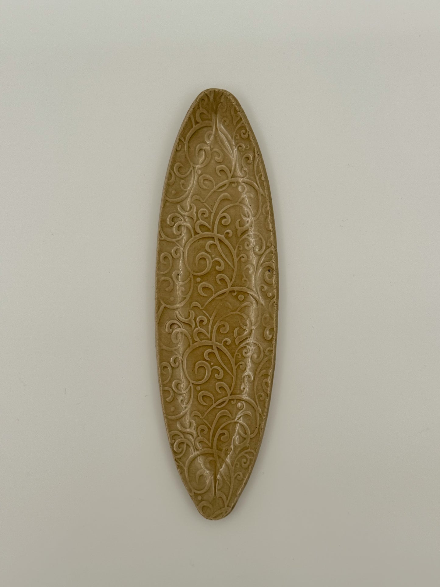 Serveerschaal ovaal (2 maten, 2 kleuren: ocher & mist)