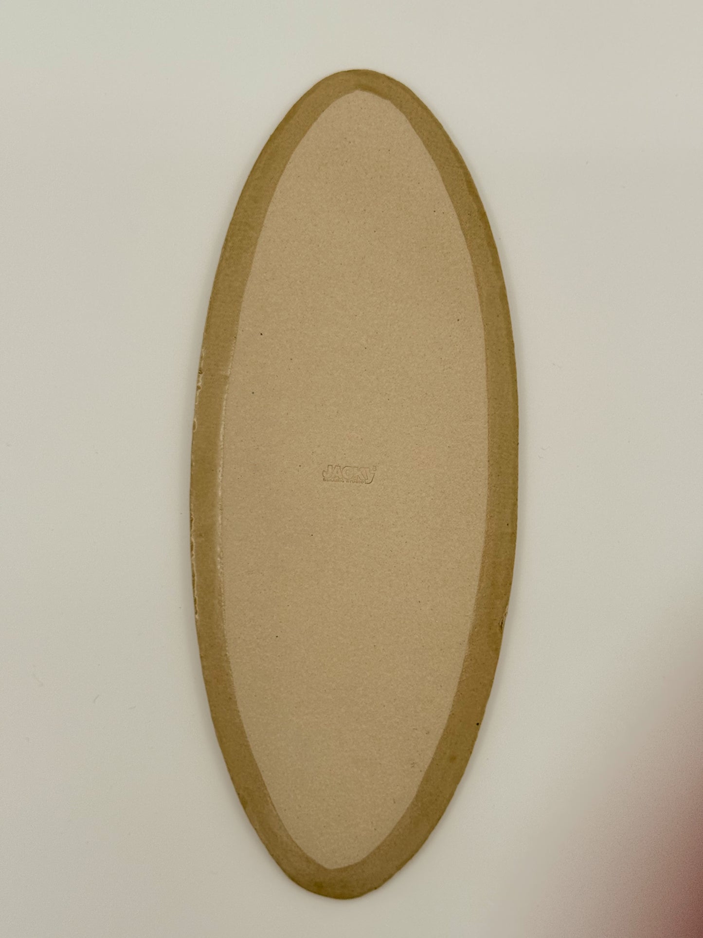 Serveerschaal ovaal (2 maten, 2 kleuren: ocher & mist)