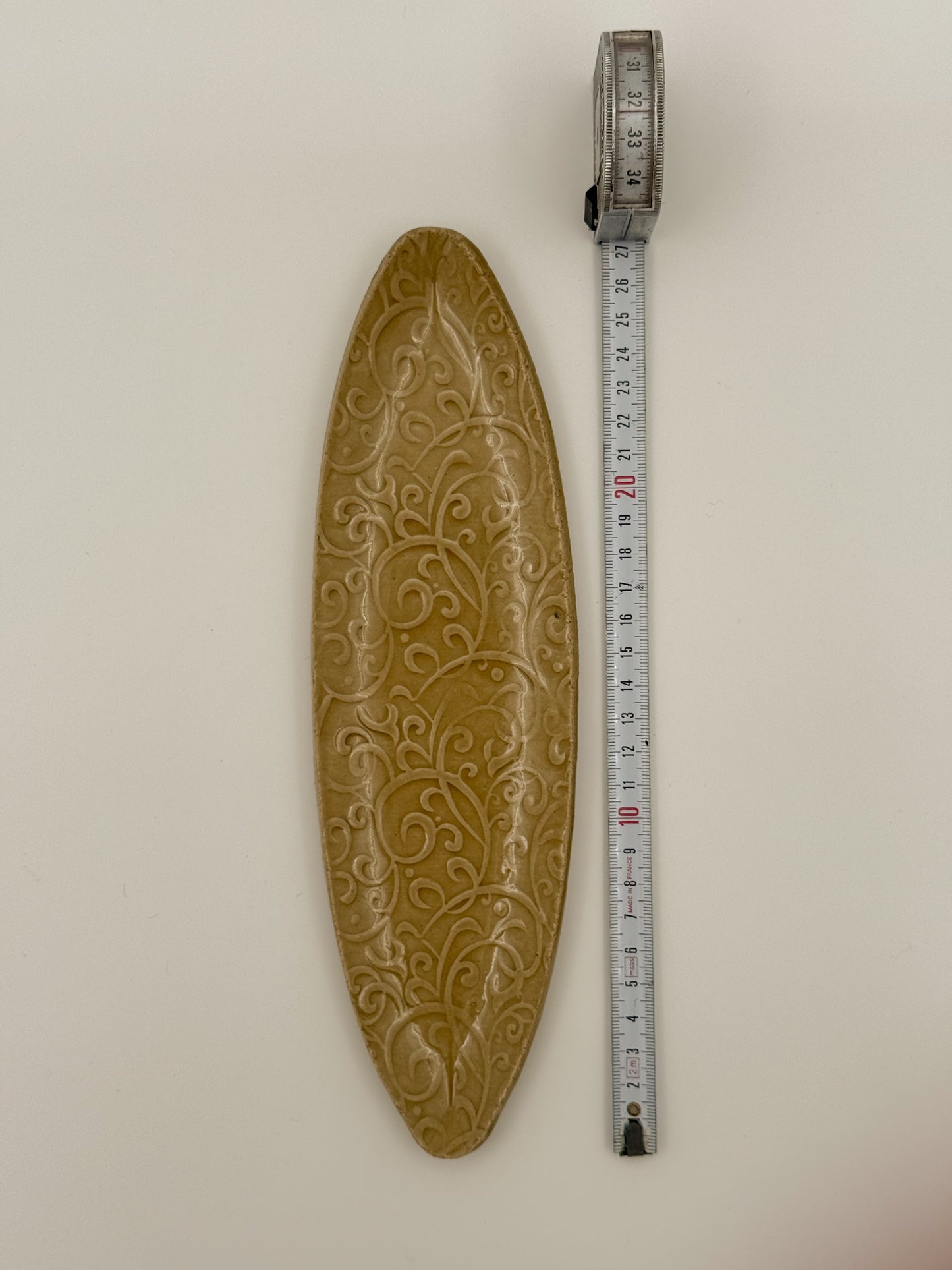 Serveerschaal ovaal (2 maten, 2 kleuren: ocher & mist)