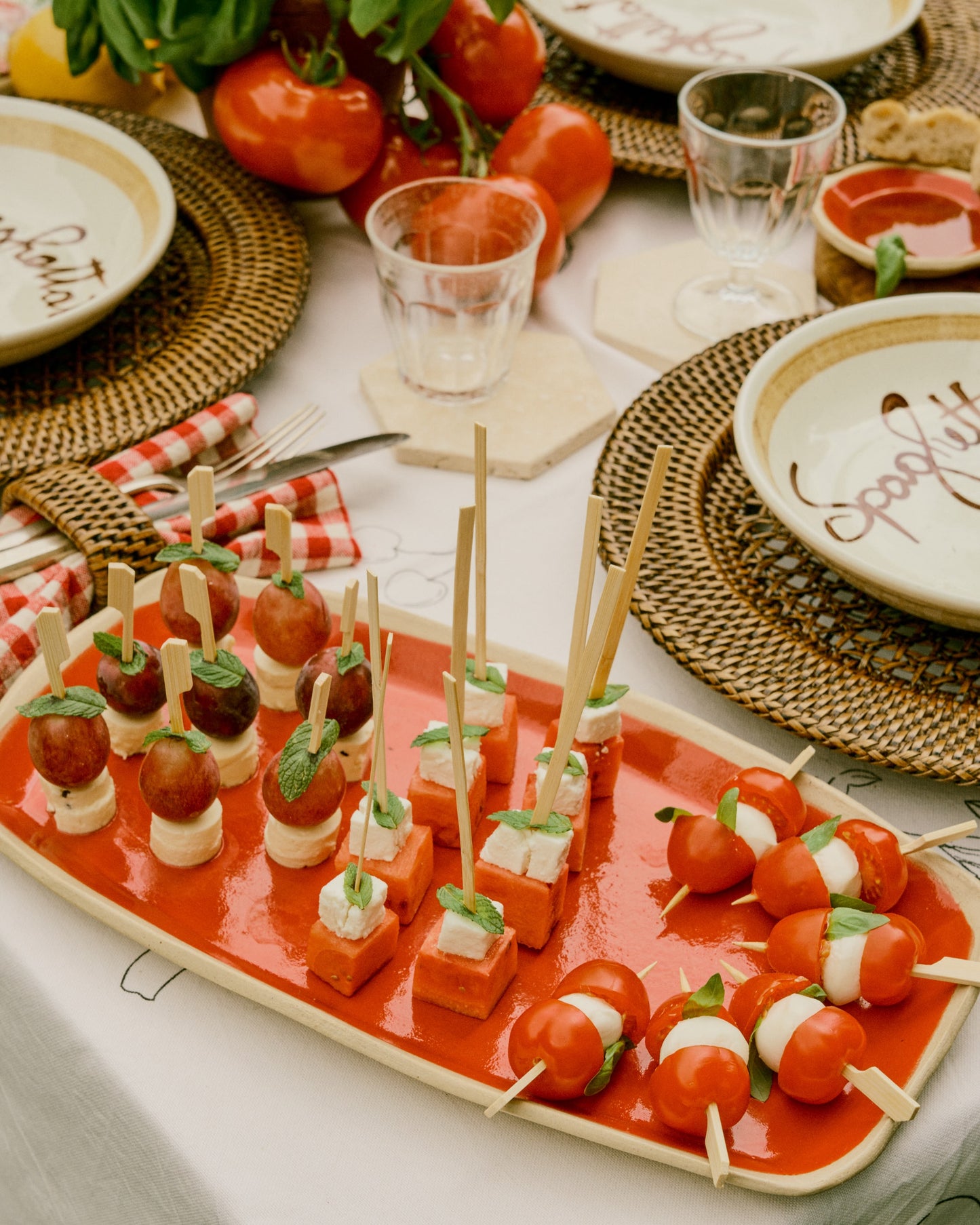 Servies - Rood signature - 4-delig