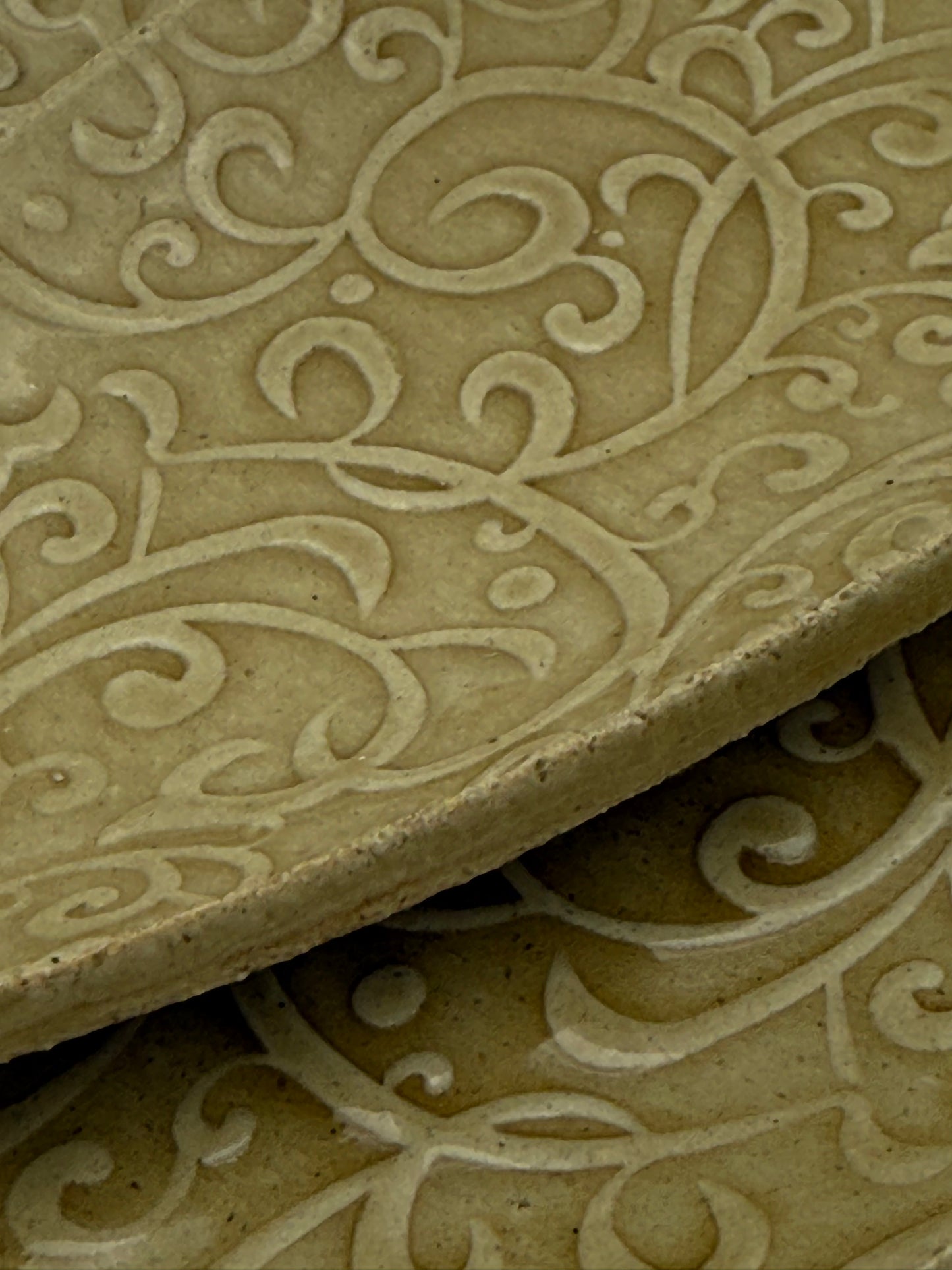 Serveerschaal ovaal (2 maten, 2 kleuren: ocher & mist)